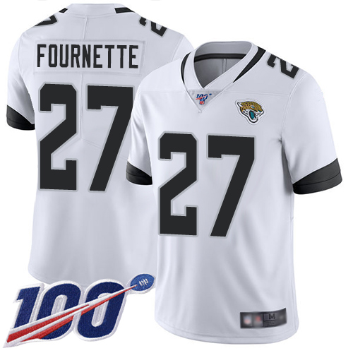 Jacksonville Jaguars #27 Leonard Fournette White Youth Stitched NFL 100th Season Vapor Limited Jersey->youth nfl jersey->Youth Jersey